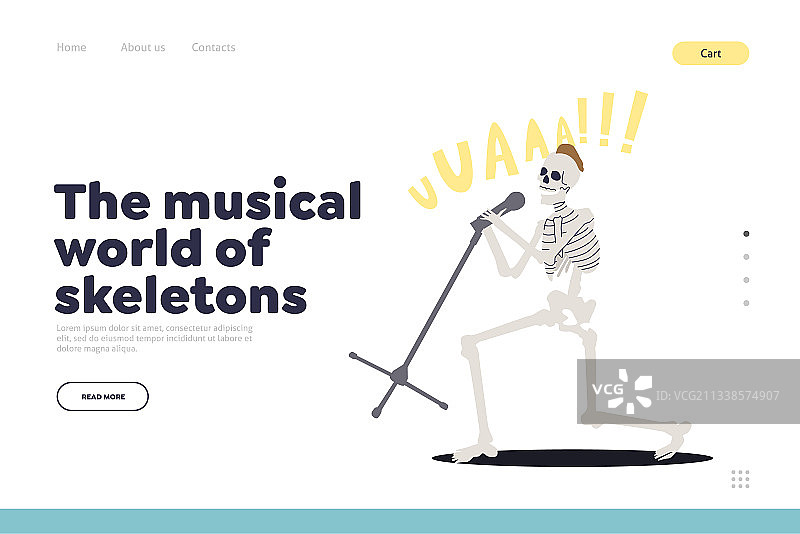 音乐世界骷髅摇滚节概念图片素材