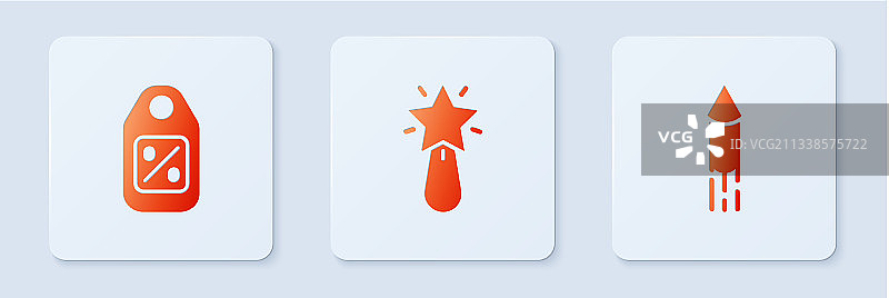 圣诞节星星促销价签套装图片素材