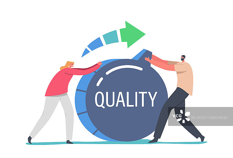 迷你商务人士拉动巨大开关图片素材