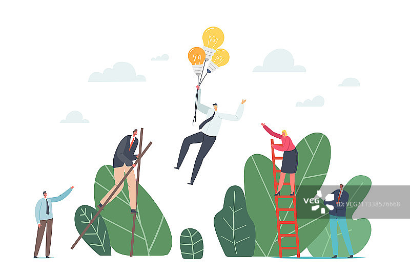 企业竞争优势概念图片素材