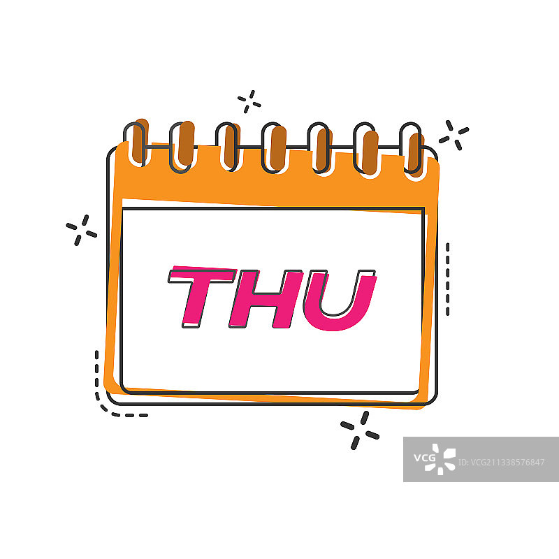 星期四翻页日历图片素材