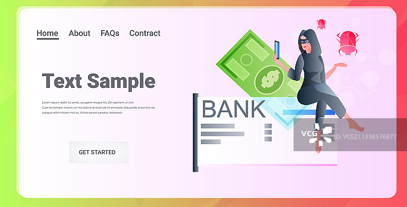 黑客入侵网上银行应用盗窃图片素材