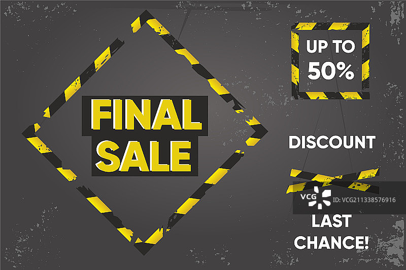 隔离促销活动banner路障胶带标志图片素材