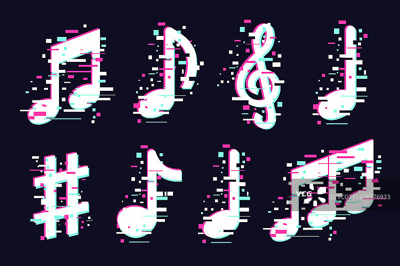 音乐符号音符图标集图片素材