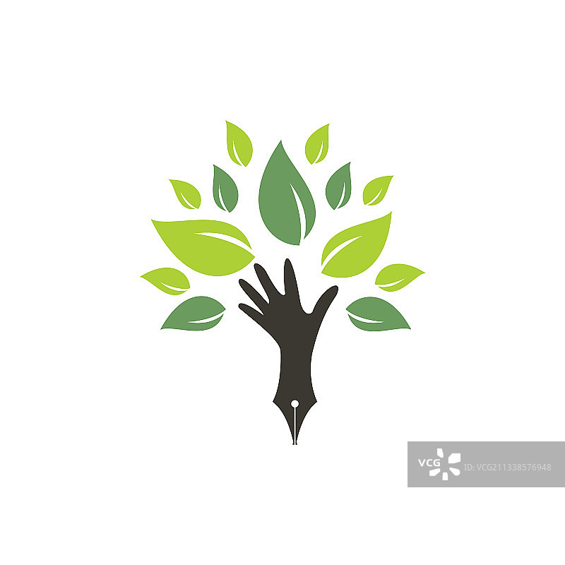 人手和笔图标设计图片素材