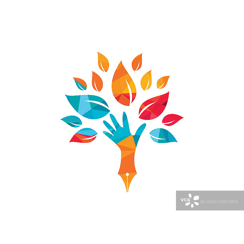 人手和笔图标设计图片素材