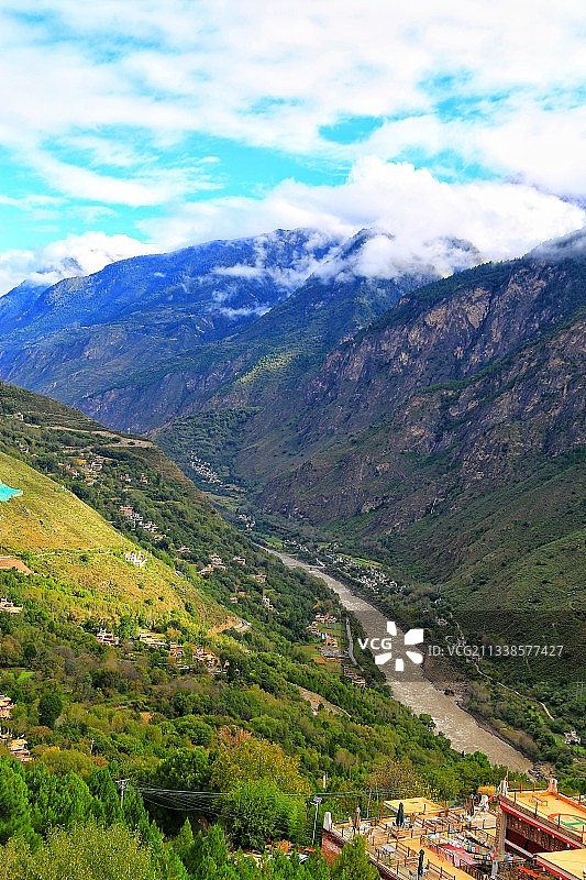 甲居藏寨图片素材
