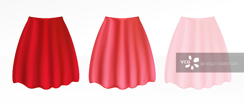 红色和粉色裙子合集，已隔离图片素材