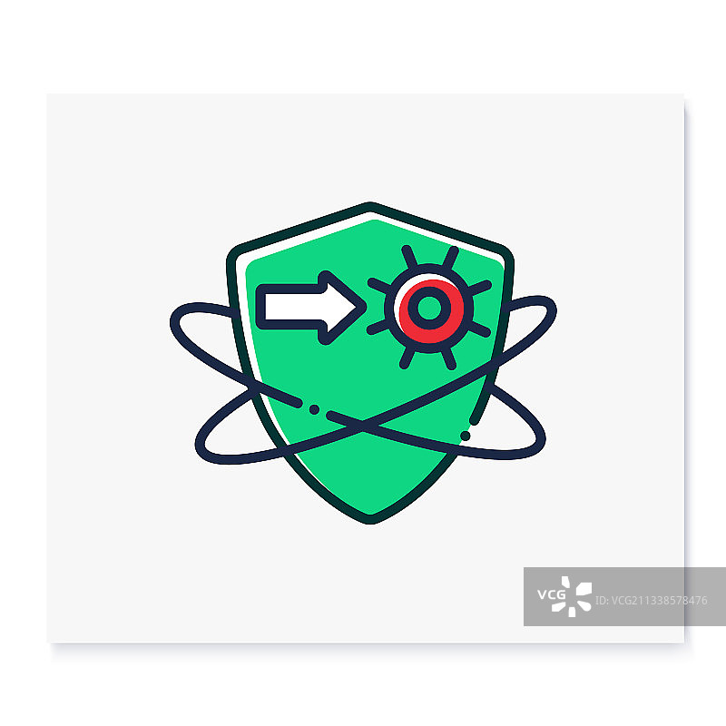 病毒战斗颜色图标图片素材