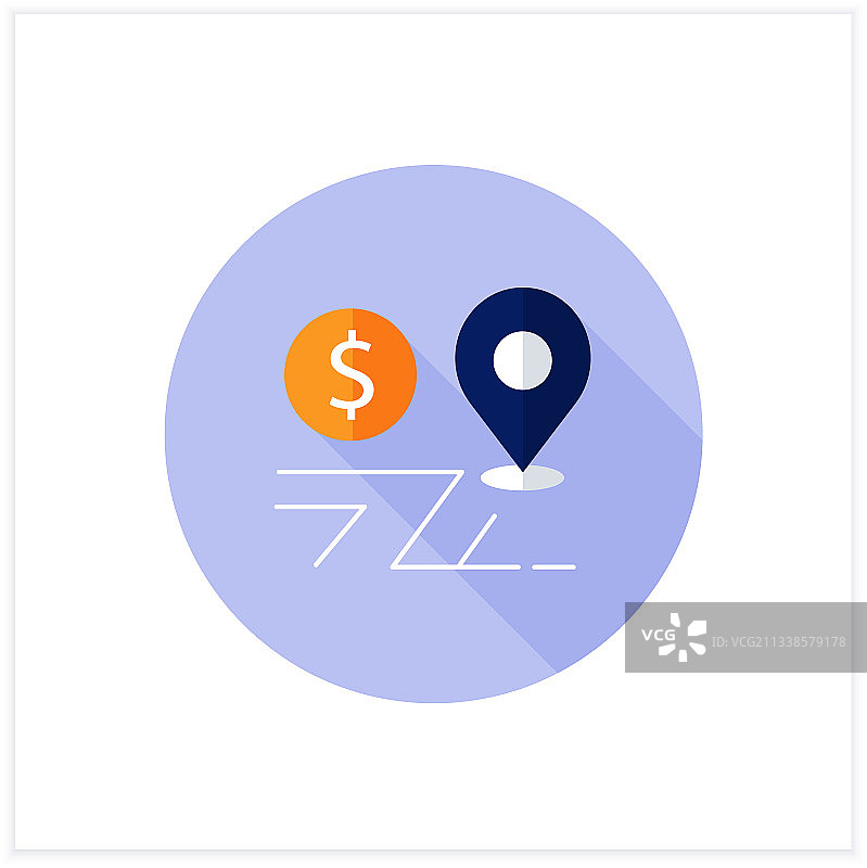 资产位置扁平风格图标图片素材
