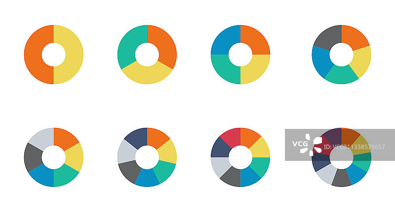 信息图饼图集循环系列图片素材