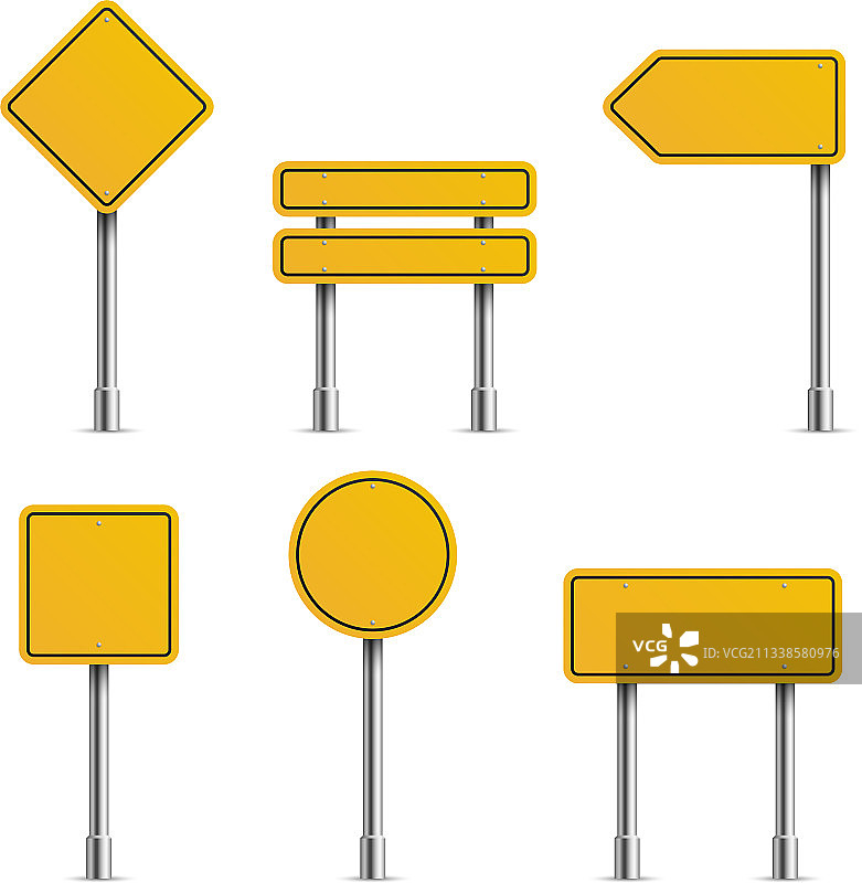 黄色路标，空旷的交通高速公路速度图片素材