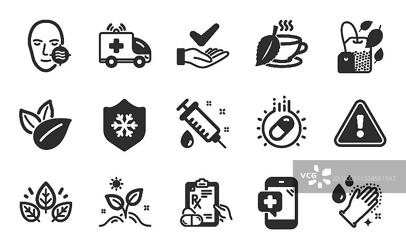 医用注射器、皮肤问题和胶囊药丸图片素材