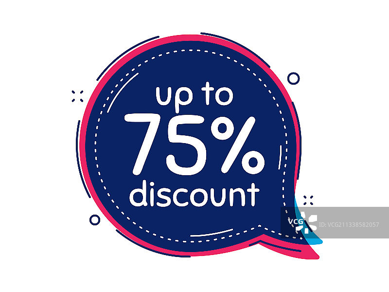 高达75%折扣的促销价格标志图片素材