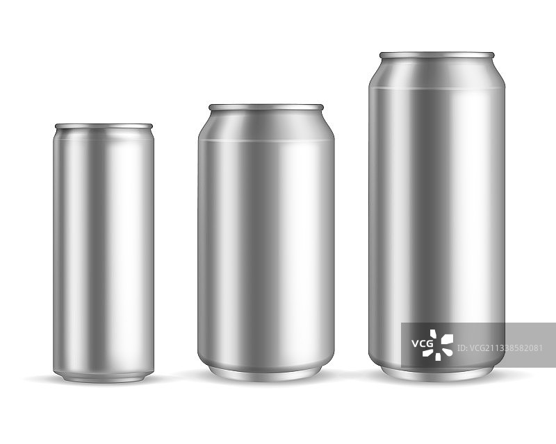 金属质感空白啤酒铝罐图片素材