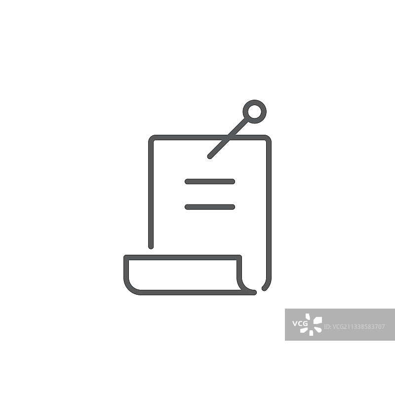 带图钉按钮图标的便签纸图片素材