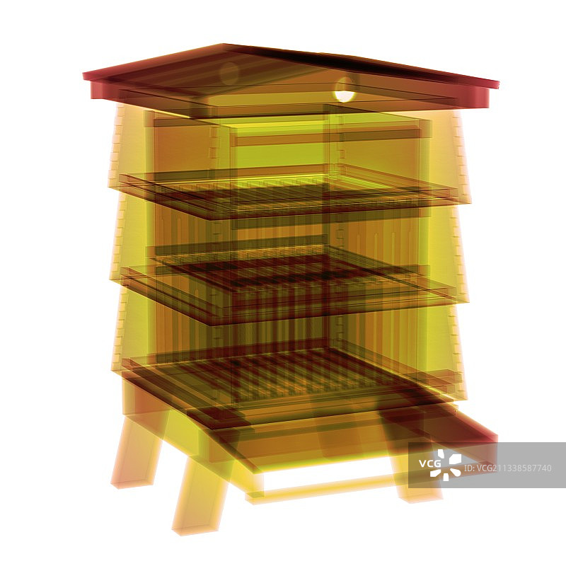 蜂箱X光图片素材