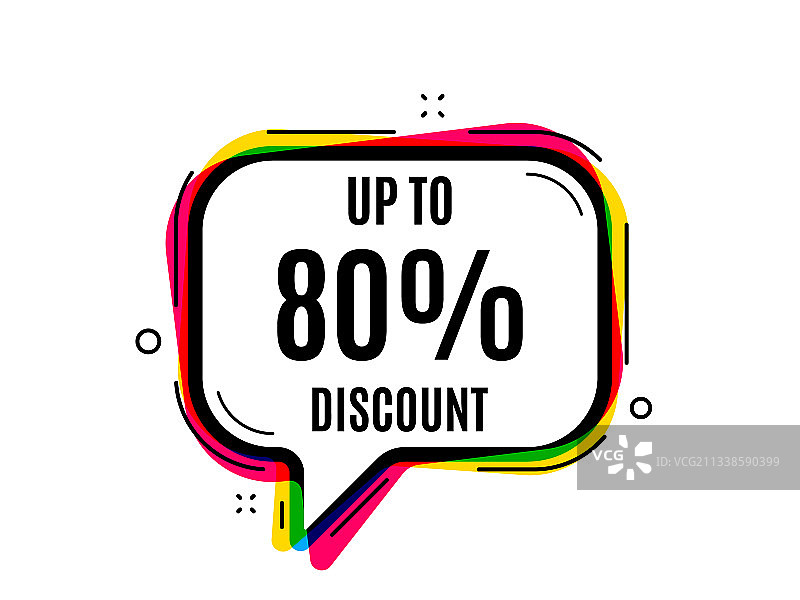 高达80%折扣促销价格标签图片素材
