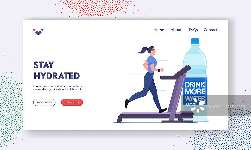 健康饮水引导页模板图片素材