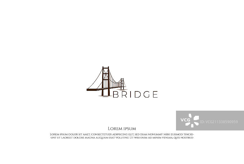 简约桥梁建筑Logo设计图片素材