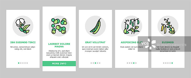 豌豆蔬菜引导图标集图片素材