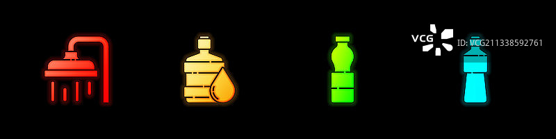 大瓶净水淋浴头套装图片素材