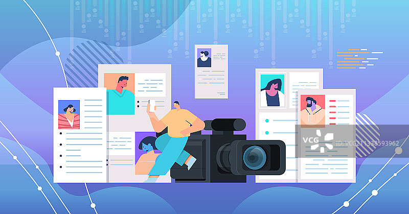 HR经理选择简历图片素材