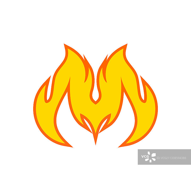 抽象火焰字母M标志图标图片素材