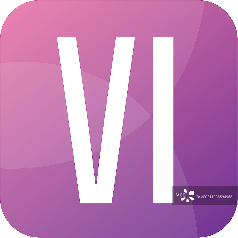 VI字母简约风格标志设计图片素材