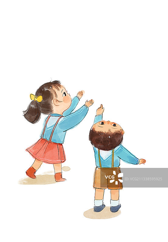 小学生插画图片素材