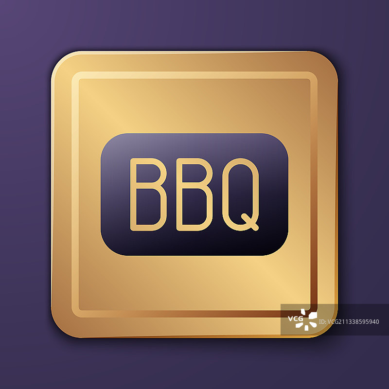 紫色背景上的紫色烧烤图标图片素材