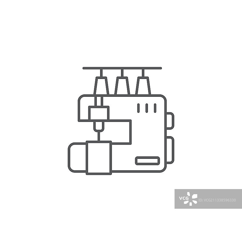 缝纫机线性图标图片素材