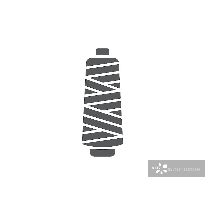 白色背景上的线轴缝纫线图标图片素材