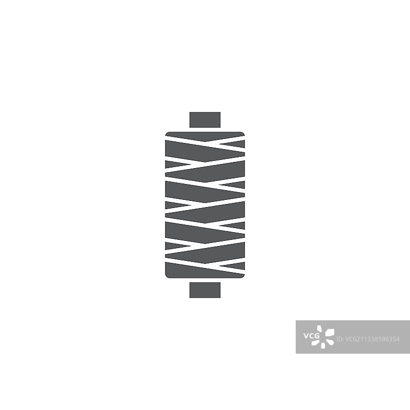 白色背景上的线轴缝纫线图标图片素材