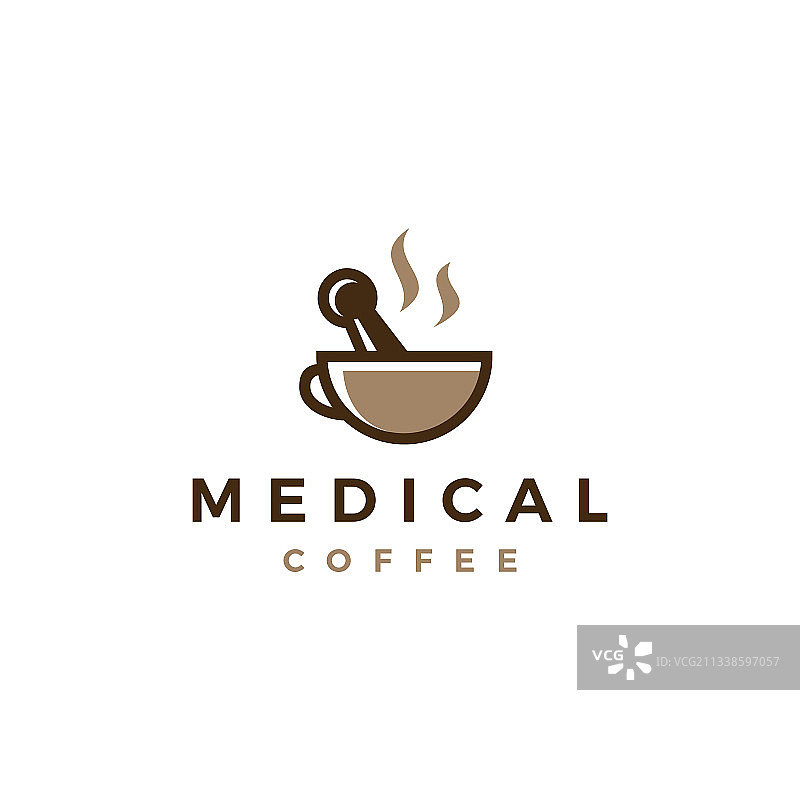 医疗咖啡研钵杯饮品Logo图标图片素材