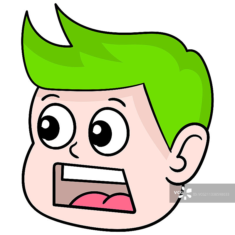 张大嘴巴惊讶的男人头像图片素材