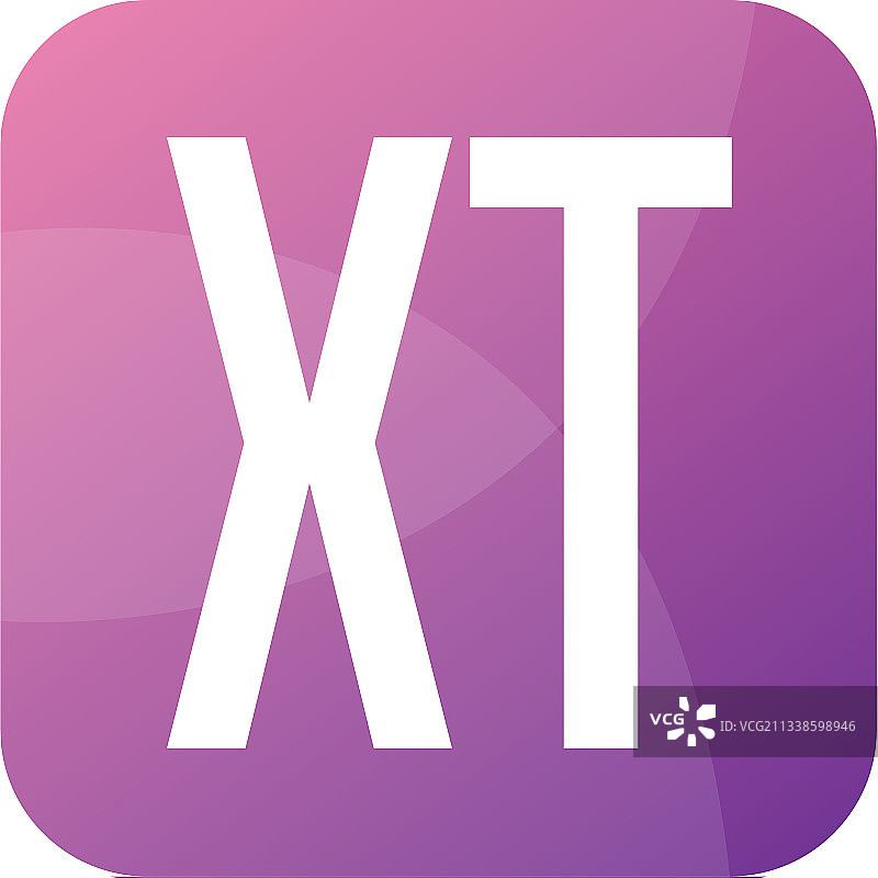 简约风格的xt字母标志设计图片素材