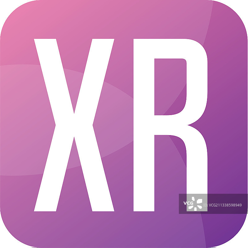 XR字母标志设计，简约风格图片素材