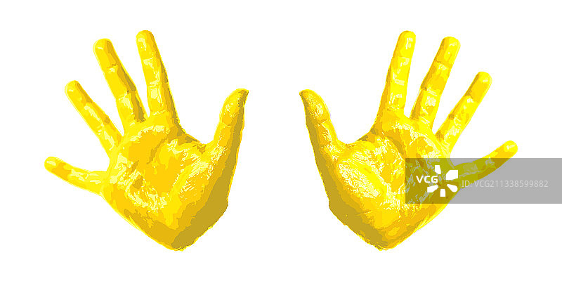 儿童手印3D模型（白色背景）图片素材