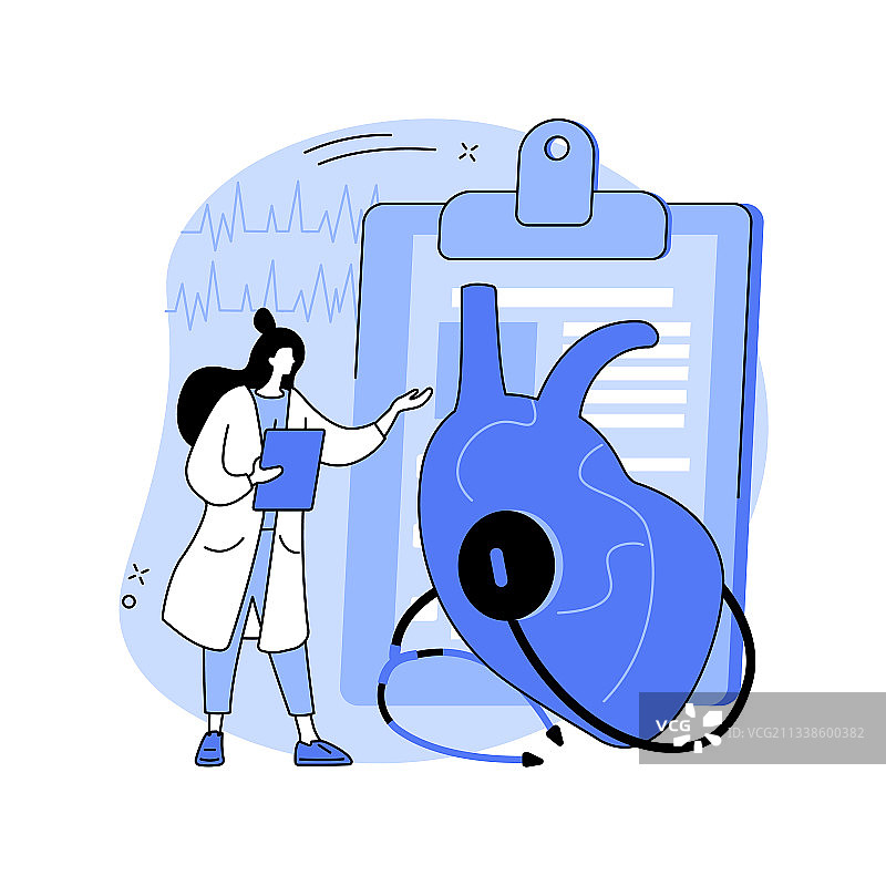心脏病诊断抽象概念图片素材
