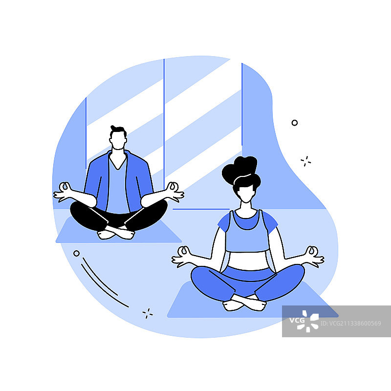 瑜伽学校抽象概念图片素材