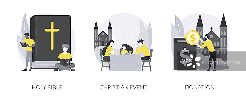 教堂聚会抽象概念图片素材