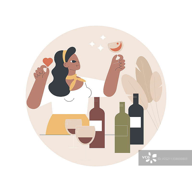 侍酒师抽象概念图片素材