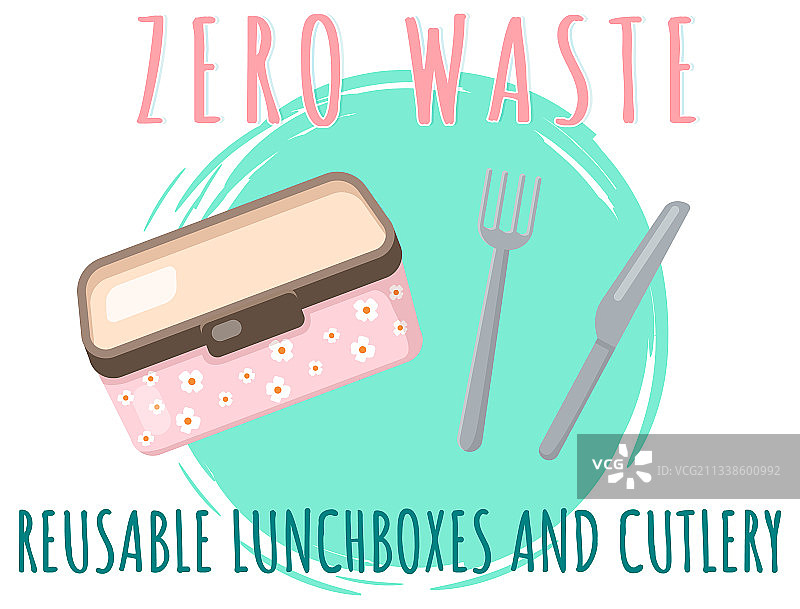 可重复使用的午餐盒和餐具食物容器图片素材