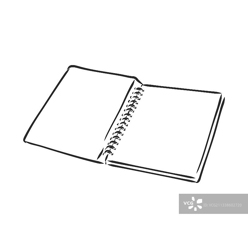 手绘树叶笔记本素描图片素材