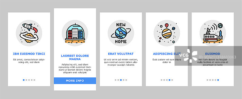 太空基地新家园引导图标集图片素材