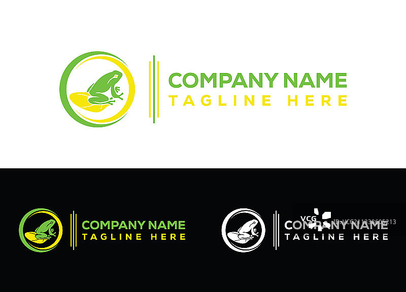 青蛙Logo或图标设计图片素材