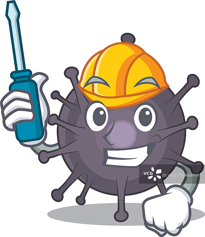 汽车维修员沙门氏菌卡通图片素材