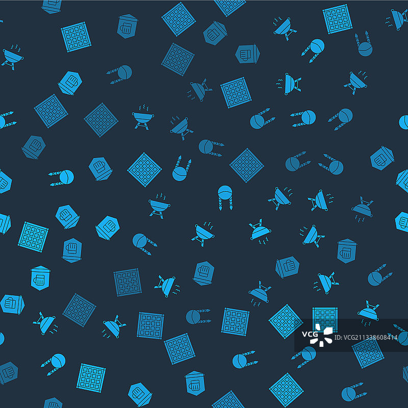 烧烤架格子餐巾套件图片素材