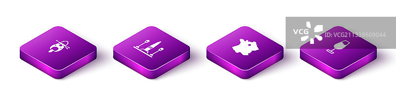 2.5D场景：滑板车、协和广场和地图图片素材